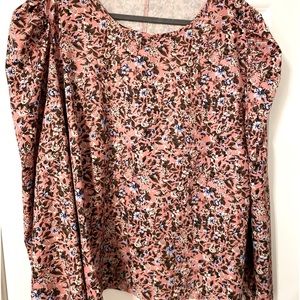 Long sleeved multi colored blouse